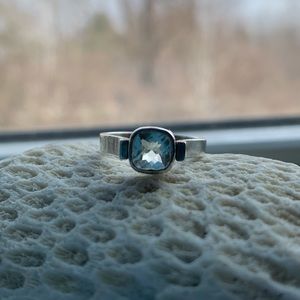 Sterling silver green amethyst ring ETSY